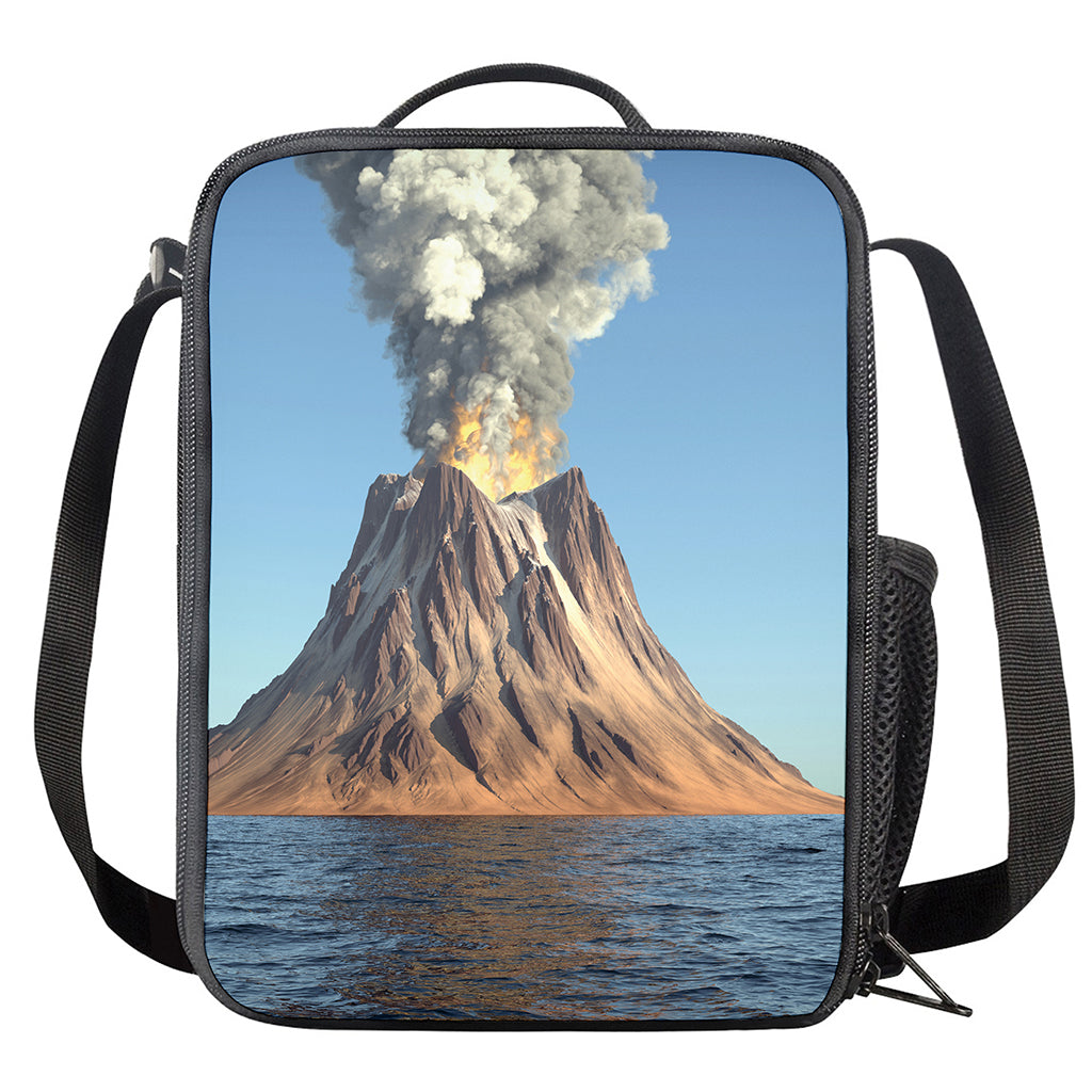 Volcanic Mountain Print Crossbody Lunch Bag