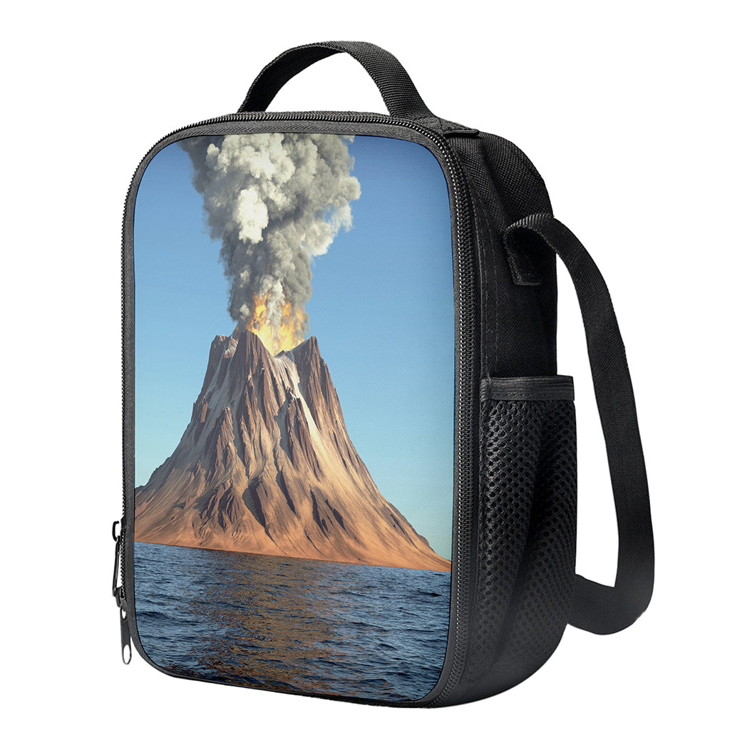 Volcanic Mountain Print Crossbody Lunch Bag