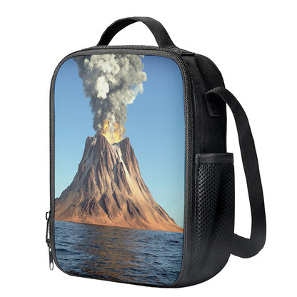 Volcanic Mountain Print Crossbody Lunch Bag