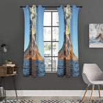 Volcanic Mountain Print Curtain