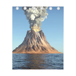 Volcanic Mountain Print Curtain