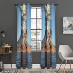 Volcanic Mountain Print Curtain