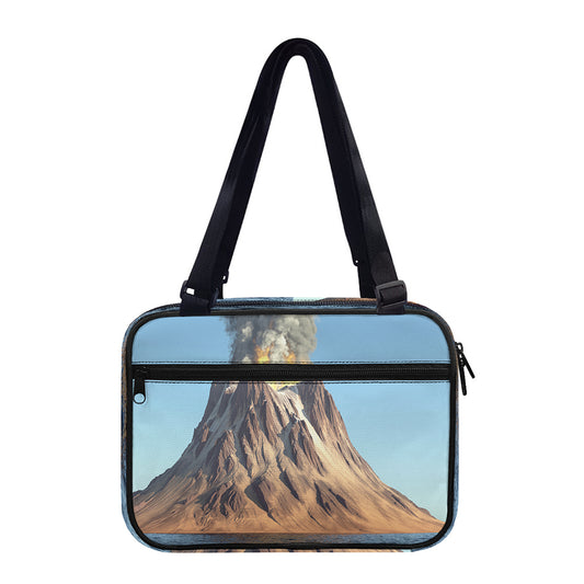 Volcanic Mountain Print Double Strap Bible Bag