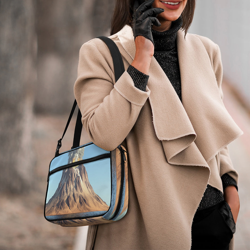 Volcanic Mountain Print Double Strap Bible Bag