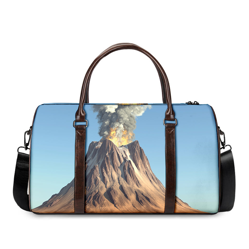 Volcanic Mountain Print Duffle Bag