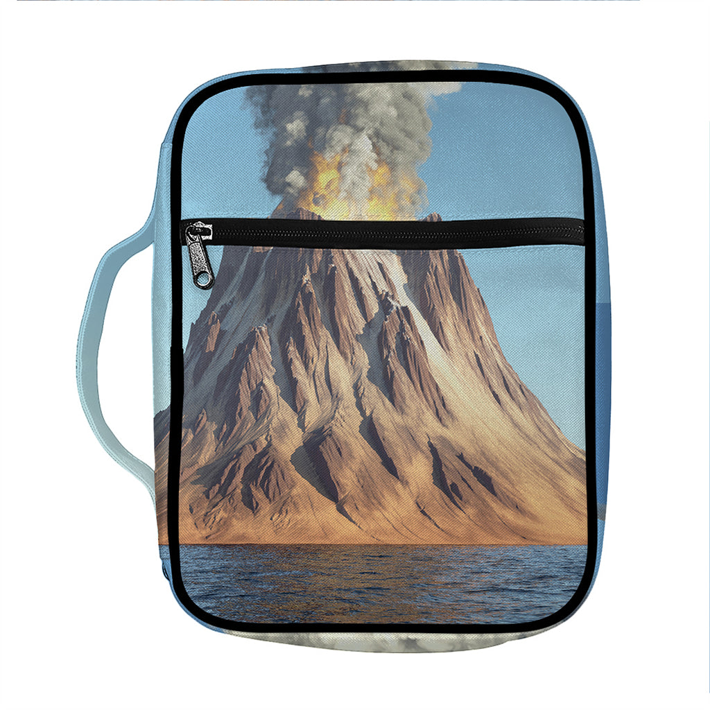 Volcanic Mountain Print Front Pocket Bible Bag
