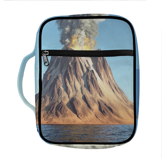 Volcanic Mountain Print Front Pocket Bible Bag