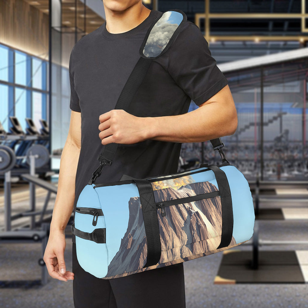 Volcanic Mountain Print Gym Bag