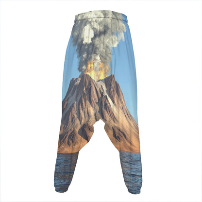 Volcanic Mountain Print Hammer Pants