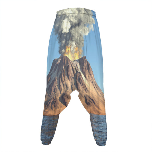 Volcanic Mountain Print Hammer Pants