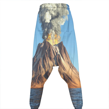 Volcanic Mountain Print Hammer Pants