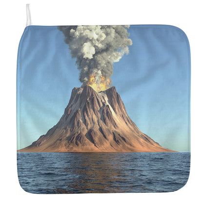 Volcanic Mountain Print Hand Towel