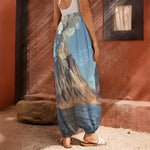 Volcanic Mountain Print Harem Pants
