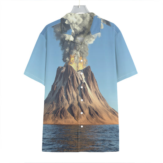 Volcanic Mountain Print Hawaiian Shirt