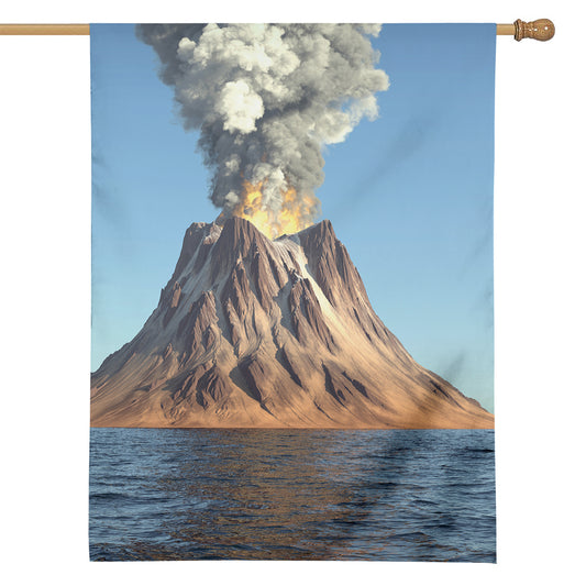 Volcanic Mountain Print House Flag