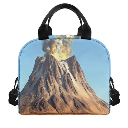 Volcanic Mountain Print Insulated Lunch Bag