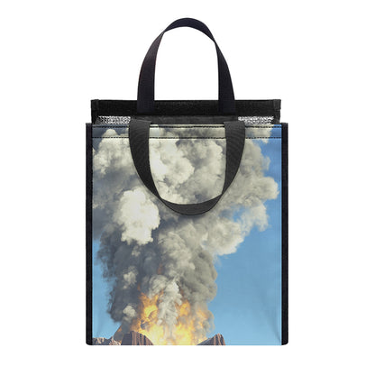 Volcanic Mountain Print Insulated Lunch Tote