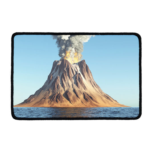 Volcanic Mountain Print Kitchen Mat