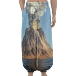 Volcanic Mountain Print Lantern Pants