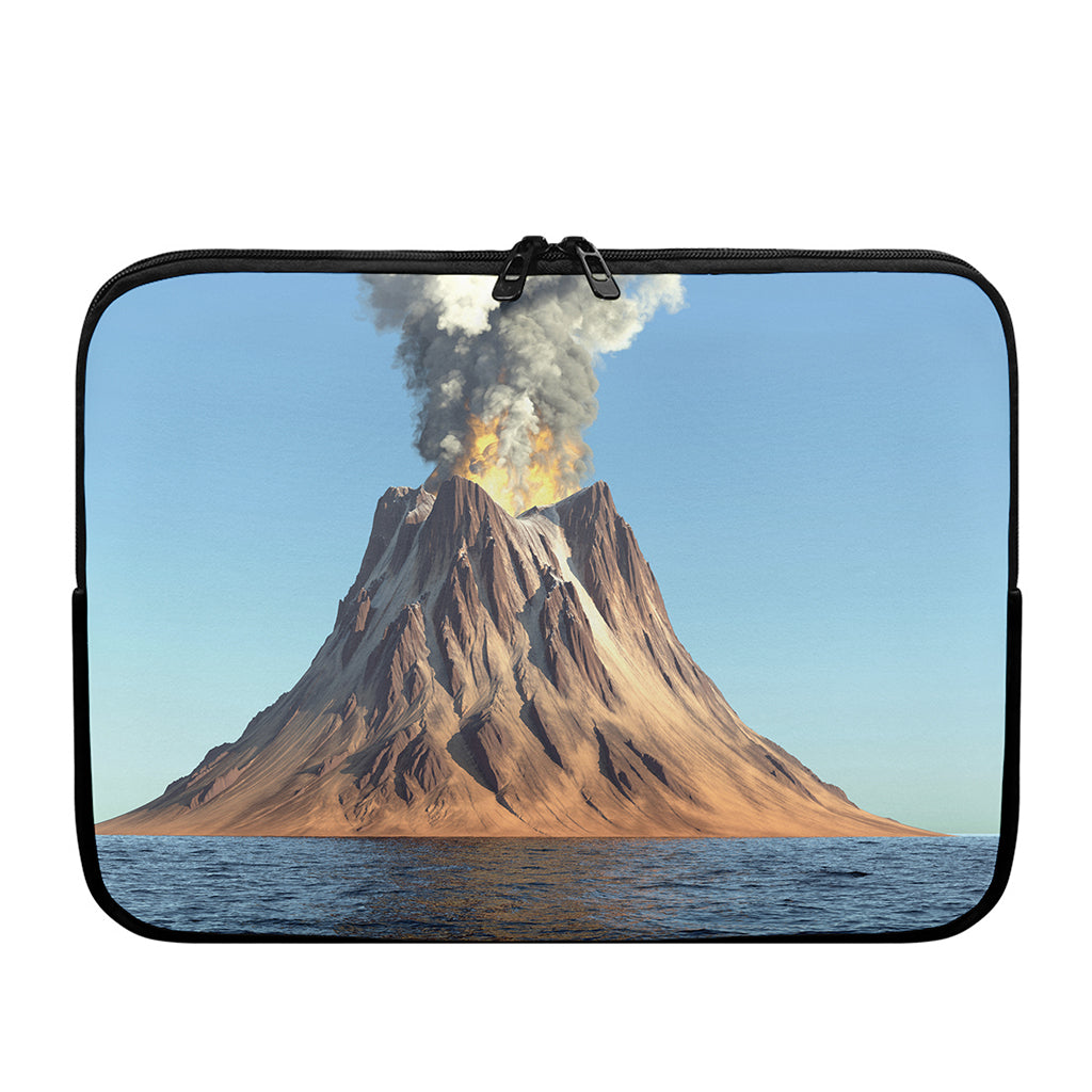 Volcanic Mountain Print Laptop Sleeve