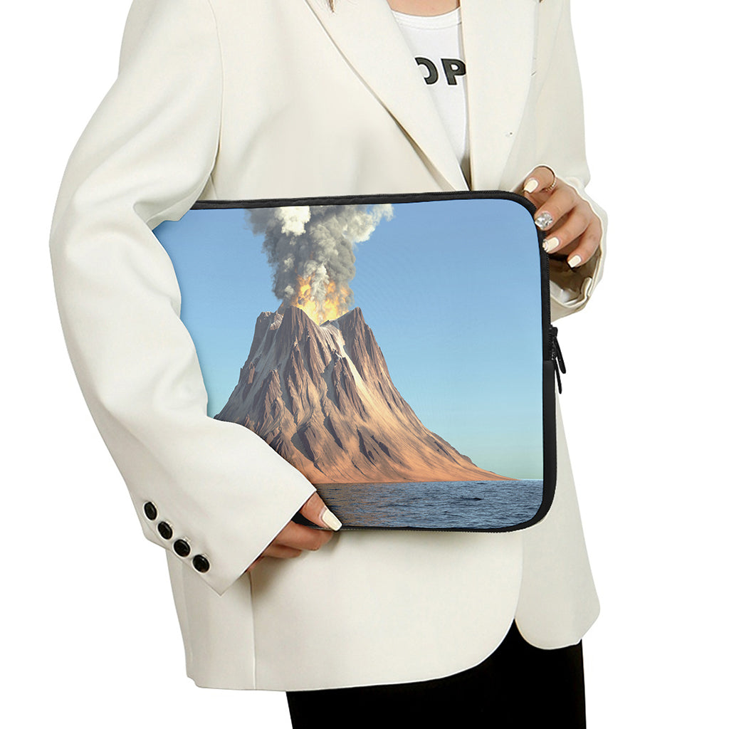 Volcanic Mountain Print Laptop Sleeve