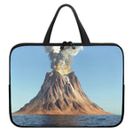 Volcanic Mountain Print Laptop Sleeve With Handle