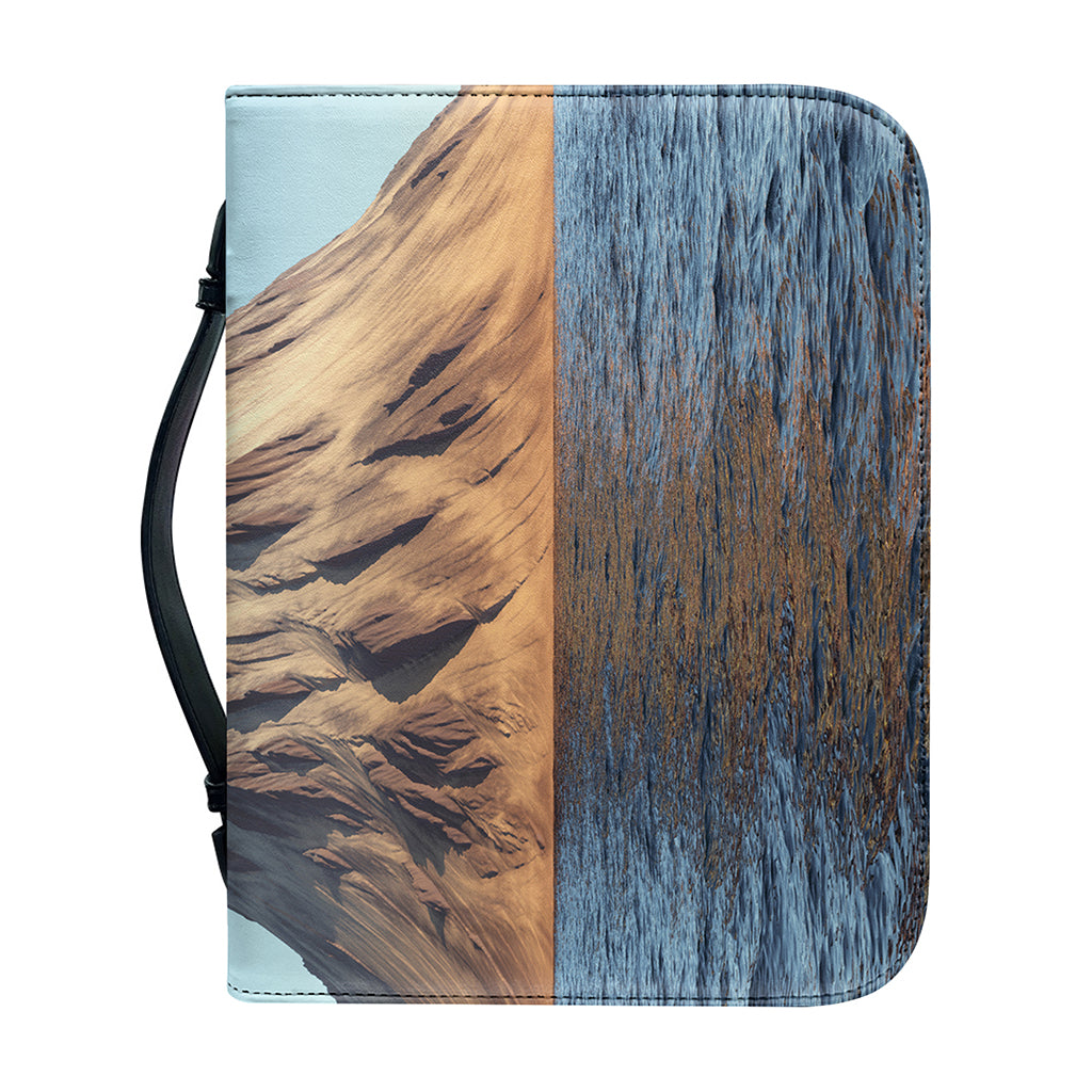 Volcanic Mountain Print Leather Bible Cover