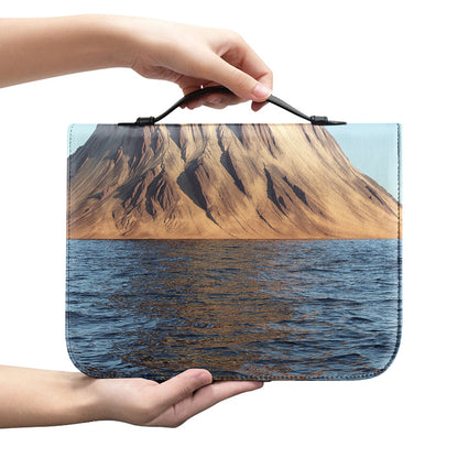 Volcanic Mountain Print Leather Bible Cover