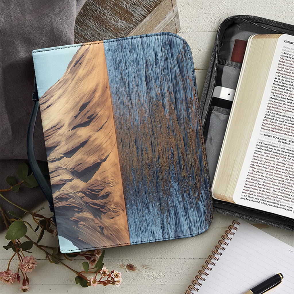 Volcanic Mountain Print Leather Bible Cover