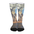 Volcanic Mountain Print Long Socks
