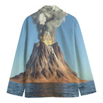 Volcanic Mountain Print Men's Blazer