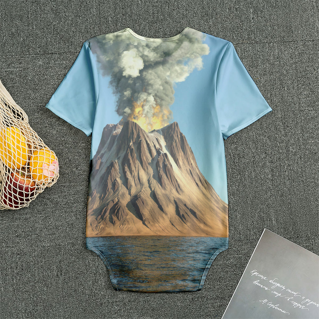 Volcanic Mountain Print Men's Bodysuit