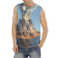 Volcanic Mountain Print Men's Fitness Tank Top