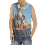 Volcanic Mountain Print Men's Fitness Tank Top