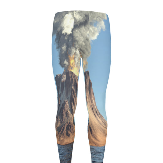 Volcanic Mountain Print Men's leggings
