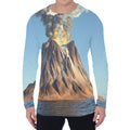 Volcanic Mountain Print Men's Long Sleeve T-Shirt