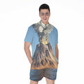 Volcanic Mountain Print Men's Romper