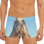 Volcanic Mountain Print Men's Short Boxer Briefs