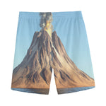 Volcanic Mountain Print Men's Sports Shorts