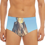 Volcanic Mountain Print Men's Triangle Swim Briefs