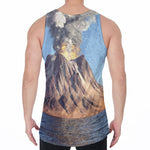 Volcanic Mountain Print Men's Velvet Tank Top