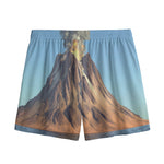 Volcanic Mountain Print Mesh Shorts