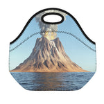 Volcanic Mountain Print Neoprene Lunch Bag