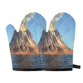 Volcanic Mountain Print Oven Mitts