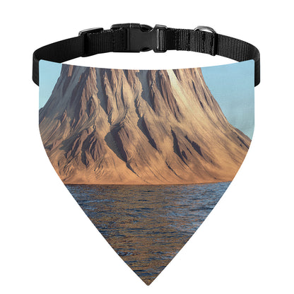Volcanic Mountain Print Over The Collar Dog Bandana