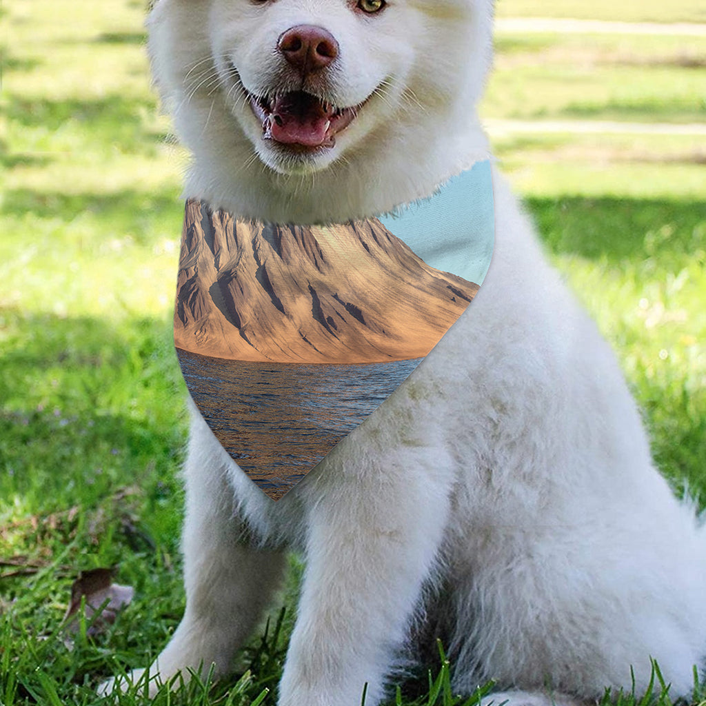 Volcanic Mountain Print Over The Collar Dog Bandana