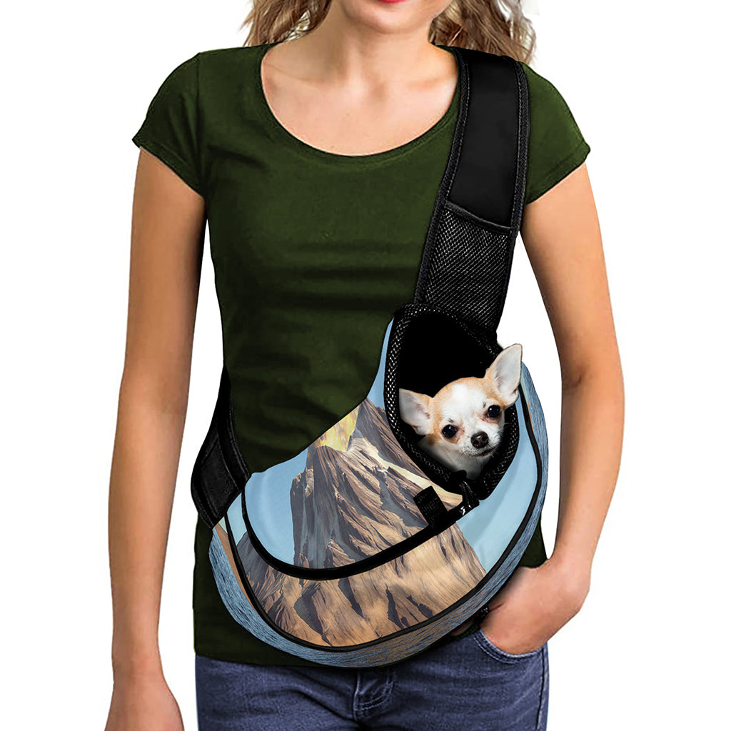 Volcanic Mountain Print Pet Sling Carrier
