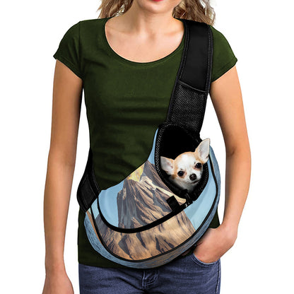 Volcanic Mountain Print Pet Sling Carrier