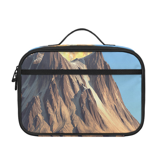 Volcanic Mountain Print Portable Lunch Bag