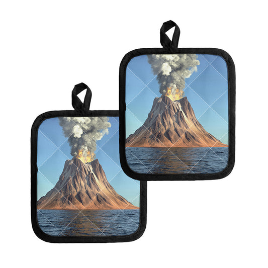 Volcanic Mountain Print Pot Holders